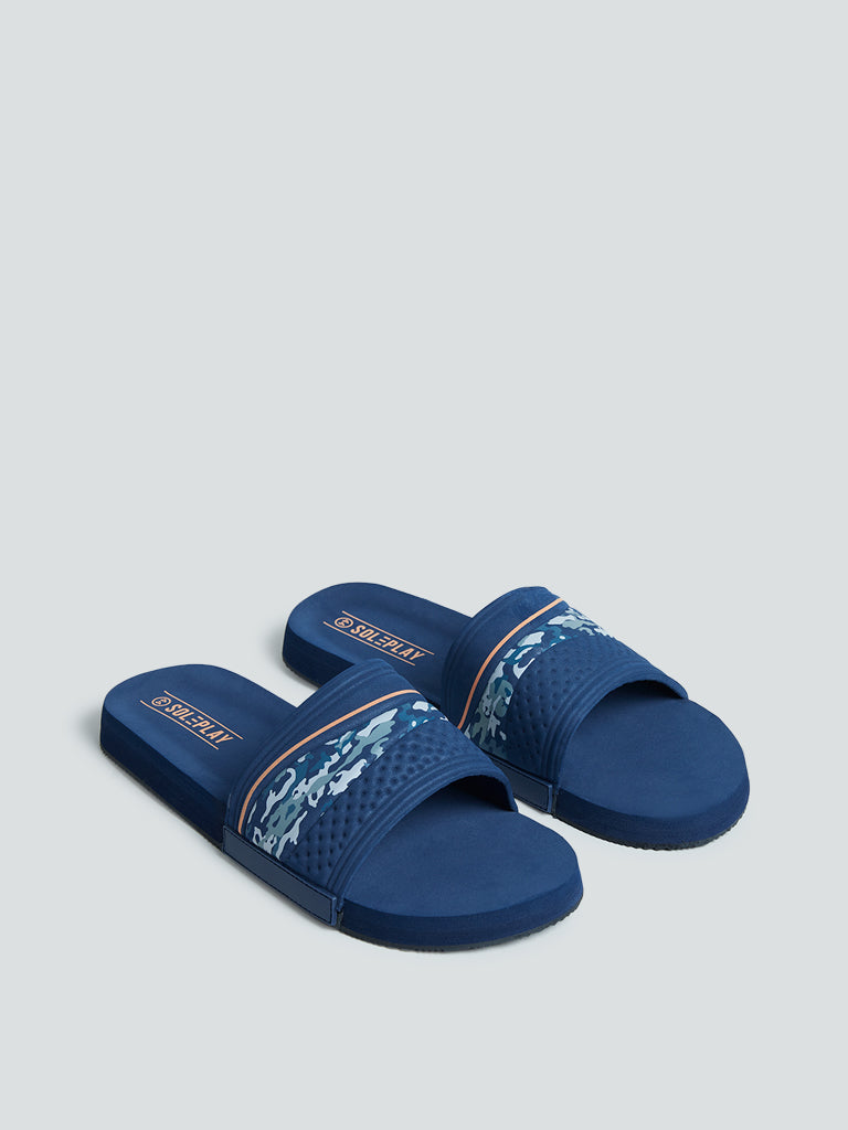 SOLEPLAY Indigo Abstract-Printed Slides